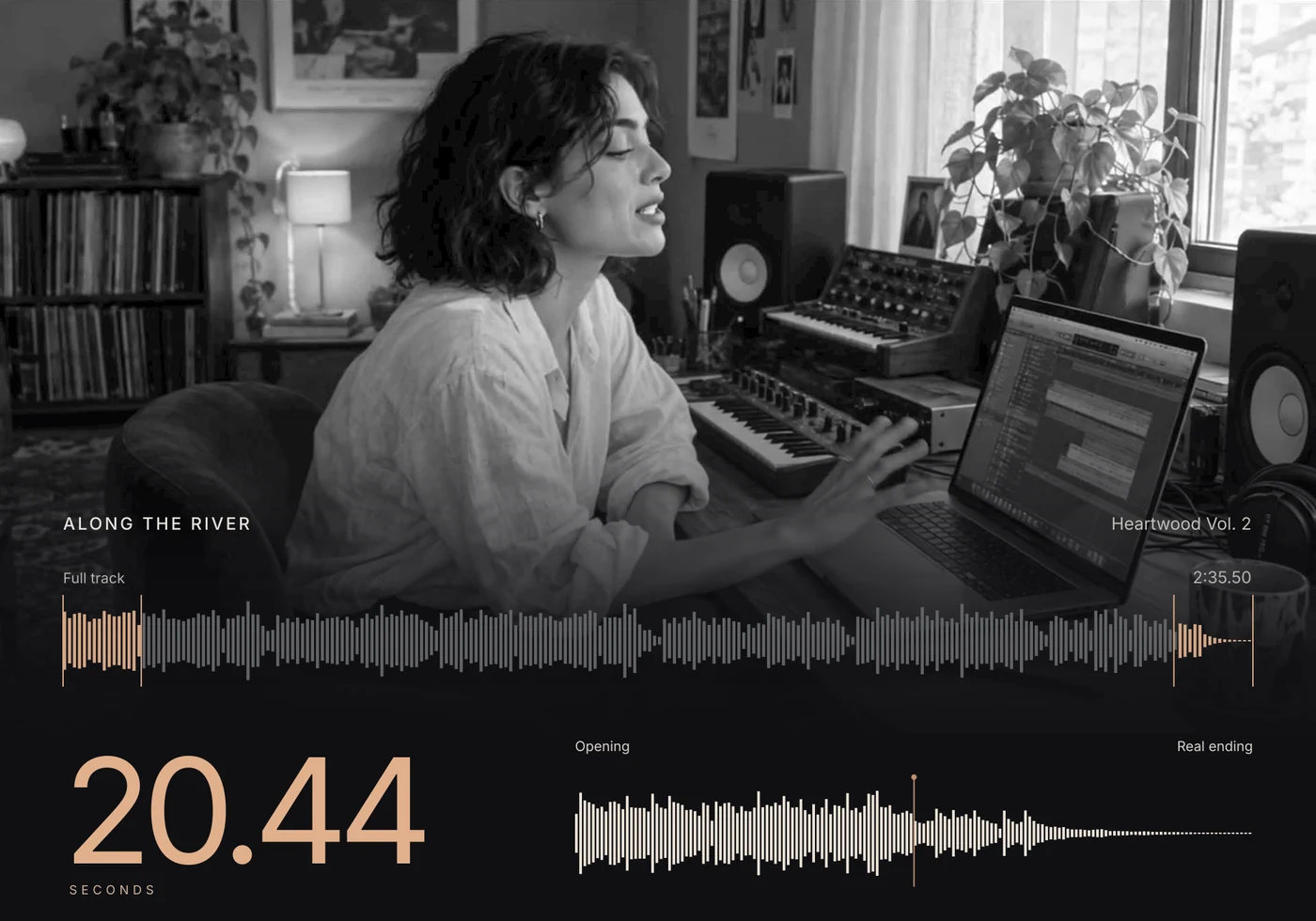 Along The River, 2:35 in full, cut to 20.44 seconds with its opening and its real ending