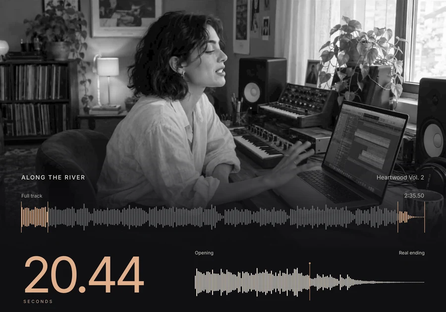 Along The River, 2:35 in full, cut to 20.44 seconds with its opening and its real ending