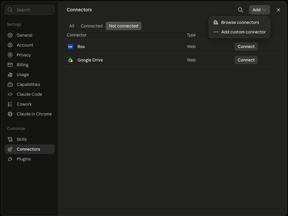 Claude Connectors — Add custom connector