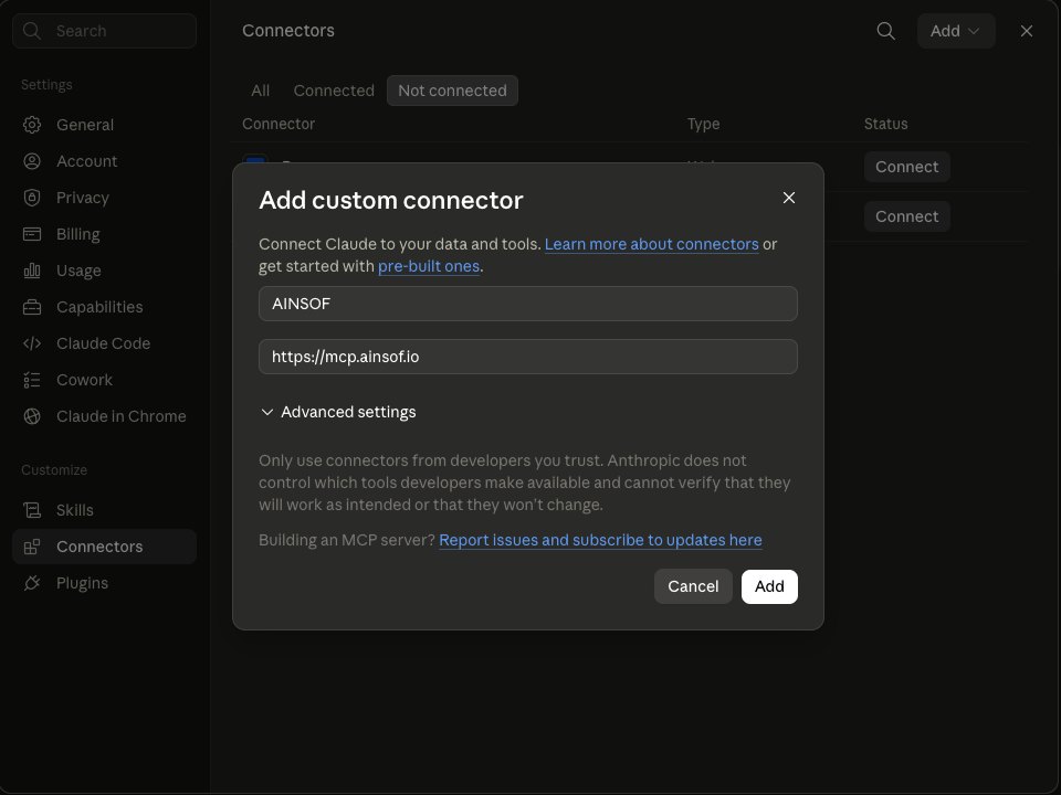 Naming the connector and pasting the address